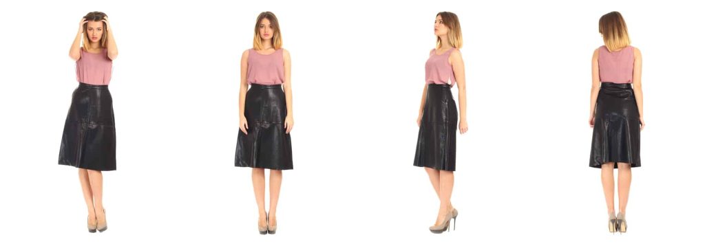 Woman in A line skirt set