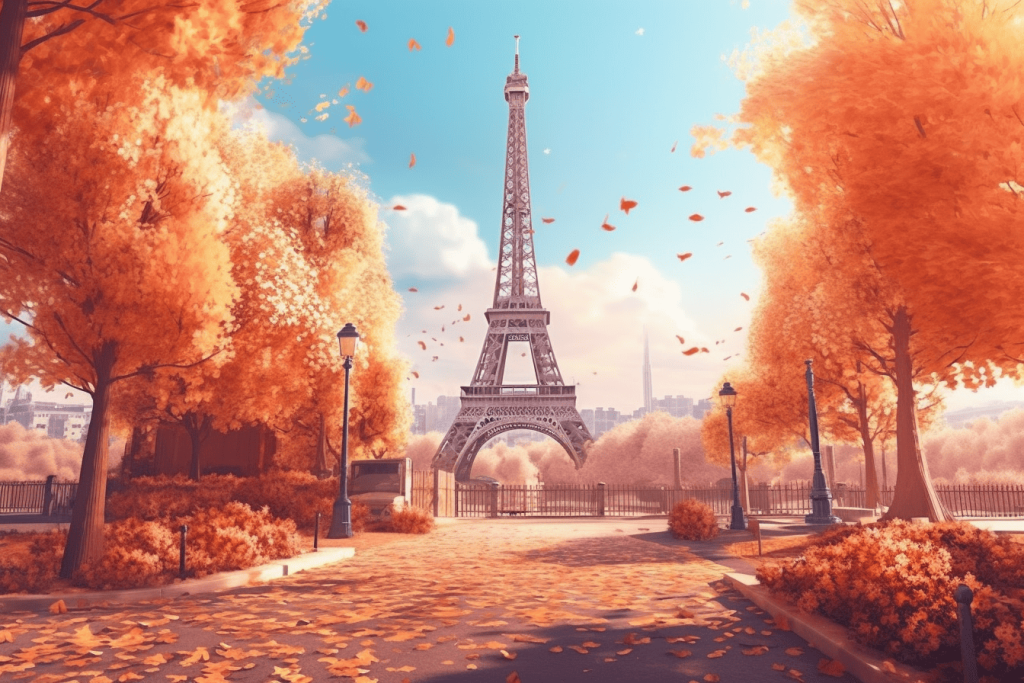 Paris on a bright autumn day